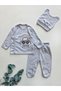100% Cotton 0-3 Months Newborn Baby Hospital Release Set of 3 - 2