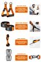 145 kg Resistance Band Set 18 Pieces with Bag Pilates Aerobic Exercise Pull up Fitness Rubber Band Tdb18 - 5