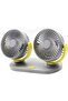 Mini Dual Head Electric Air Blower 3 Speed Adjustable Dashboard Mounted Ventilator for Cooling