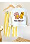 Girls' and Boys' Fall Collection 3-Thread Cotton Sweatshirt and Striped Pants Set 2-8 Years - 3