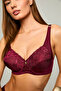 Women's Solid Color Lace Supporting Bra - 3