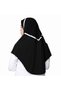 Ladies Rayon Cadaneza – Elegant White Modest Wear with Floral Embellishment & Decorative Button Detail - 3