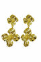 Yellow Flower Design Dangle Bijoux Earrings Stylish and Modern Accessory for Women