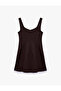 Regular Fit A-Line Square Neck Sleeveless Mini Dress - 6