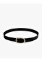 Faux Leather Belt with Metal Buckle - 2