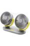 Mini Dual Head Electric Air Blower 3 Speed Adjustable Dashboard Mounted Ventilator for Cooling - 5