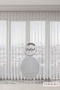 1-3 Dense Pleated Bamboo Floor Tokyo Model Damask Patterned Underskirt Embroidered Wrinkle-Resistant Non-Ironable Off-White Tulle Curtain - 2