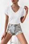 Women's V-Neck Short Sleeve Cotton Basic T-Shirt Trendy Casual and Comfortable Cut T-Shirt