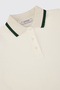 Boy's Collared Buttoned Ecru T-Shirt - 3