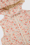 Girl's Hooded Ecru Vest - 3
