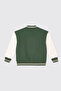 Boy's College Collar Green Jacket - 2