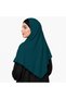 Ladies Plain Silk Hijab – Elegant Solid Color Modest Headscarf with Decorative Button Detail & Lace Trim - 3