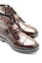 Men's Genuine Leather Boots - Fur-Lined, Cold and Water Resistant, Orthopedic, Non-Slip Sole Winter Shoes - 8
