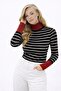 Women's Knitwear Sweater Turtleneck Striped Patterned Winter - 4