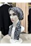 Scarf Bonnet Cotton Fabric Does Not Slip, Ready to Wear, Has a Tie at the Back - 5