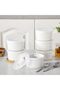 RAMEKINS 260 ml Soufflé Moulds Set of 6, Diameter 10.1 cm, Creme Brulee Bowls, Oven Safe, Porcelain Soufflés with Lid, Small Ceramic Bowls, Mini Casserole Dishes for Baking, White - 5