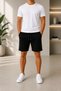 3 Pieces of Men's Shorts for Casual Elegance and Comfort with a Comfortable Fit Design (Black-Navy Blue-Grey) - 7
