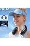 مروحة محمولة يدوية من FEELSO مع لوحة تبريد لمستلزمات السفر |   شاشة LED صغيرة الحجم من نوع Rech - 5