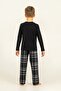 Father & Son Navy Blue, Loose-Fitting Pajama Set Combination, 100% Cotton, Father and Child Pajamas Sold Separately (Socks Included) - 4