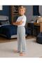 Unisex Children's Gray Pajama Bottoms 100% Cotton Elastic Waist Comfortable Fit Combed Cotton Bottoms 7-8-9 Years Old - 5