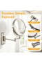 Wall Mounted Makeup Mirror - 10x Magnification 8' Two-Sided Swivel Extendable Bathroom Mirror Nickel Finish - 5