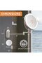 8'' Wall Mounted Lighted Makeup Mirror, 1X/20X, Nickel - 6