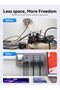 شريط طاقة عالمي بطول 8 أمتار مع سلك تمديد، مقبس طاقة 10 في 1 بـ 6 منافذ، ومنفذين USB - 2