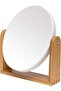 Vanity Makeup Mirror with Natural Bamboo Stand,20cm 1X/3X Magnification Double Sided 360 Degree Swivel Magnifying Mirror,Portable Table Desk Countertop Mirror Bathroom Shaving Make Up Mirror
