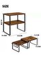 Teuuea 2 Pieces Kitchen Counter Shelves Organizer, Stackable Expandable Metal and Engineered Wood Cabinet Shelves, Storage Rack for Kitchen Office Bathroom Bedroom - 6