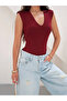 Buzzy Fabric V-Neck Sleeveless T-Shirt - 3