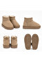 Unisex Children's Daily Mini Ankle Boots with Thick Fuzzy Insole