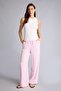 Wide Leg High Waist Linen Blend Thin Fabric Pants with Pockets F5024Ax26Sm - 2