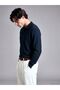Lcw Vision Navy Blue Polo Collar Men's Knitwear Sweater