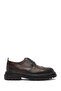 Men's Brown Lace-Up Thick Soled Leather Casual Shoes Wm780002Dv