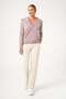 Women's Collar Stone Printed Sweater Mink 25322 - 3