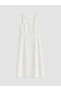 Nevavm Oval Collar Polka Dot Dress with a Difference - 4