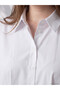 Nevavm Plus Size Poplin Women's Pleated Shirt with Difference - 2