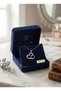 316L Steel Chain Silver Color Heart Pendant with Zircon Stone Ring - 4