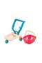 Three-Wheeled Folding Shopping Cart with Basket, 360 Degree Rotating Caster Toy Shopping Cart - 7