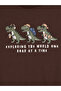 Vizyon New Season Brown Printed Boys' T-Shirt - 3