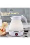 DX1768 Folding Travel Kettle, Food Grade Silicone, White - 6