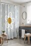 Bathroom Curtain, Light Blue Flowers Patterned Shower Curtain, Bathtub Curtain 175X200Cm - 5
