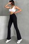 Women's Daily High Waist Gathering Spanish Leg Yogo Leggings-V1 - 5