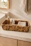 Natural Wicker Rectangular Organizer Basket Multi-Purpose Organizer for Bathroom, Kitchen, Makeup Organization - 2