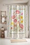 Bathroom Curtain, Pink Roses Pattern Shower Curtain, Bathtub Curtain 175X200Cm