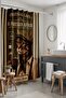Bathroom Curtain, Green Coffee Shop Noble Cat Patterned Shower Curtain, Bathtub Curtain 175X200Cm - 5