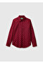 Women's Plum 100% Cotton Patterned Regular Fit Shirt