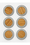 6 Round Bamboo Serving and Presentation Plates 20*20*1.5 cm - 4