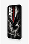 Samsung A23 Compatible Black Eagle Patterned Silicone Case - 3