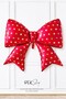 Gold Polka Dot Red Bow Foil Balloon